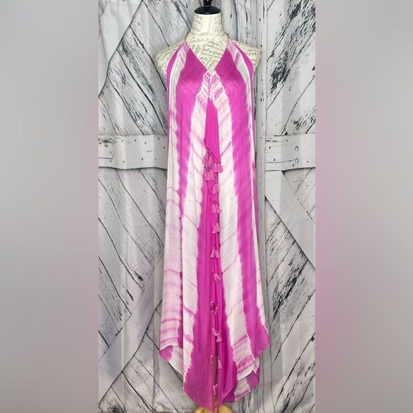 Maxi Halter Sundress Coverup Wave & Wind Tie Dye OS - Picture 1 of 8